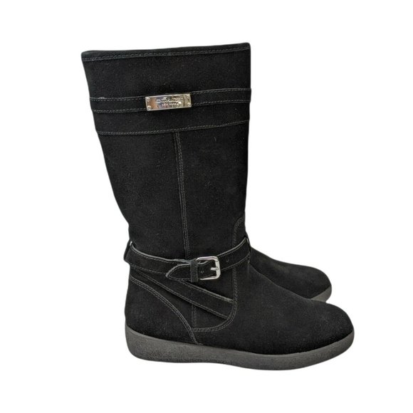 Coach Tallulah Women Black Suede Winter Snow Boots Size 7.5 B NEW